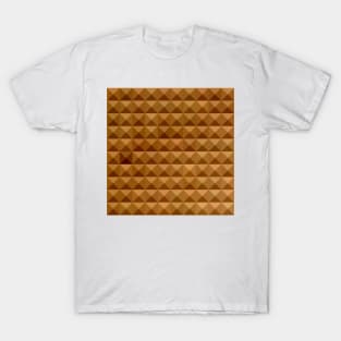 Bronze Brown Abstract Low Polygon Background T-Shirt